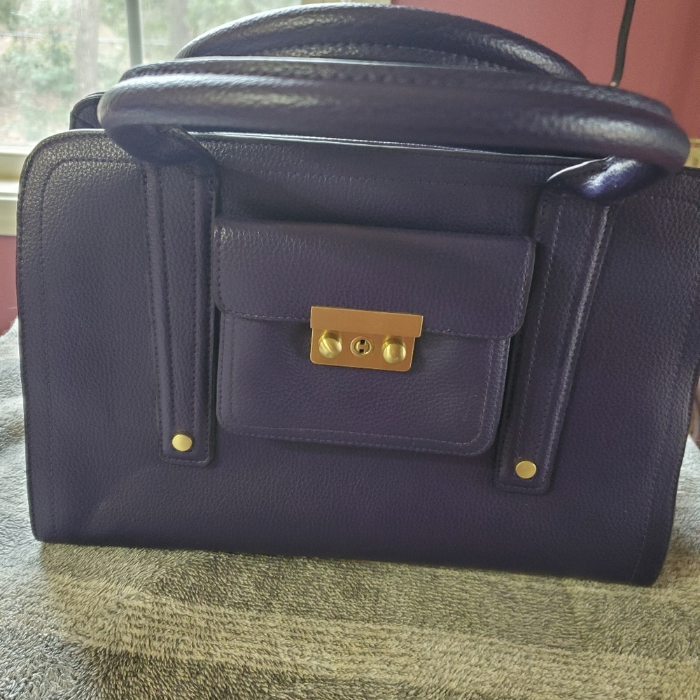 BNWOT Purple 3.1 Phillip Lim Leather Satchel/Crossbody. - Picture 2 of 12
